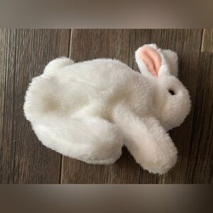 Hand puppet white bunny rabbit plush stuffed animal